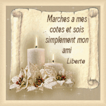 marches a mes cotes et sois simplement mon ami liberte